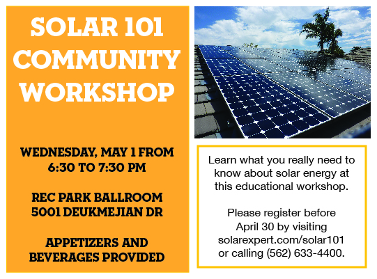 Solar 101 Community Workshop, AMECO Solar, Long Beach
