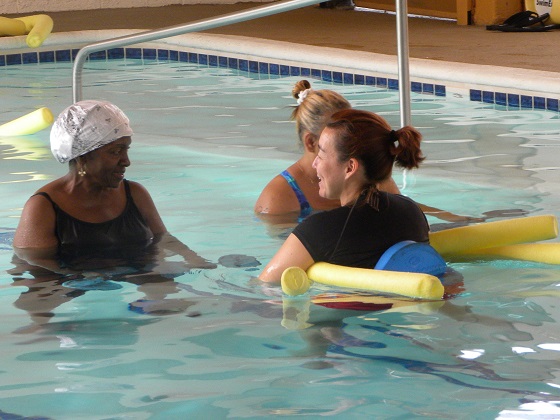 Swimming Pool Therapy Takes Place in the Side Pool