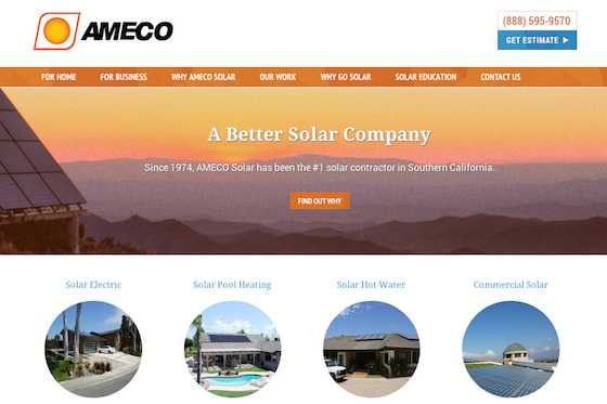 AMECO Solar's New Website